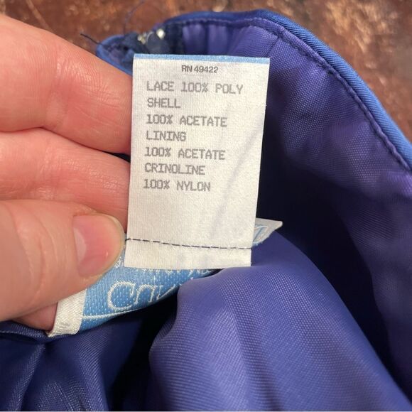 Vintage 80s 90s Gunne Sax Drop Basque Waist Satin Dress Bubble Bow Strapless - Picture 8 of 10